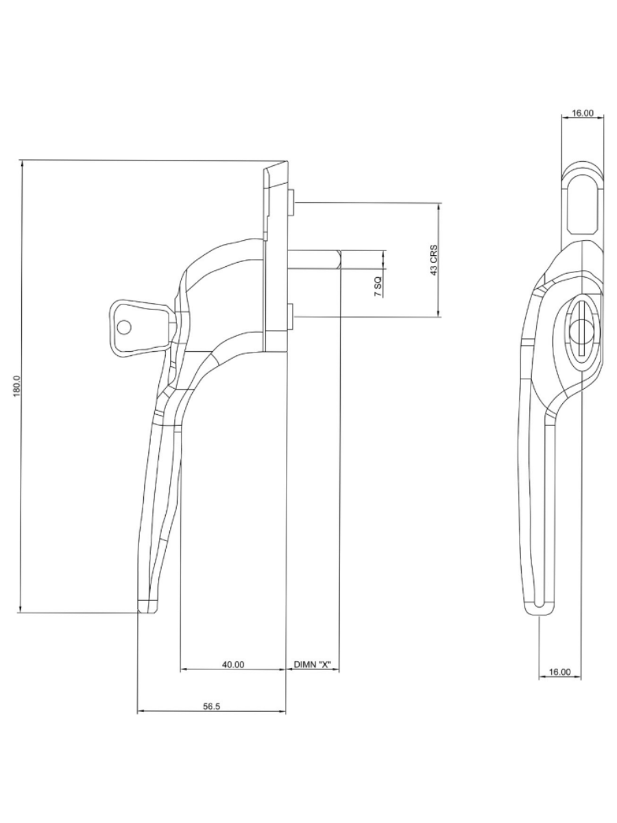 Locking Custodian Window Handle