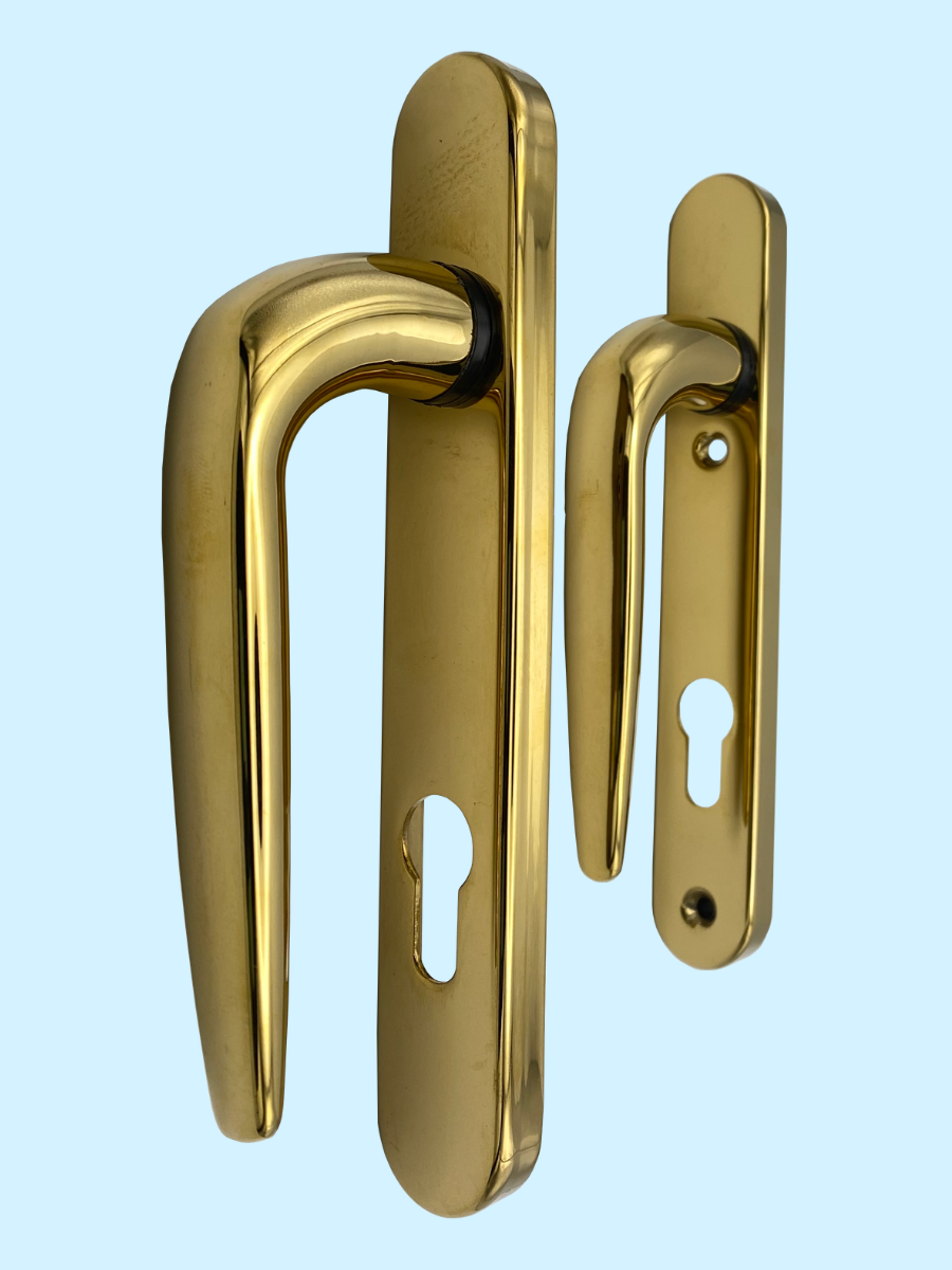 Sparta Stainless Steel Lever/Lever Offset Door Handle (Long Backplate)