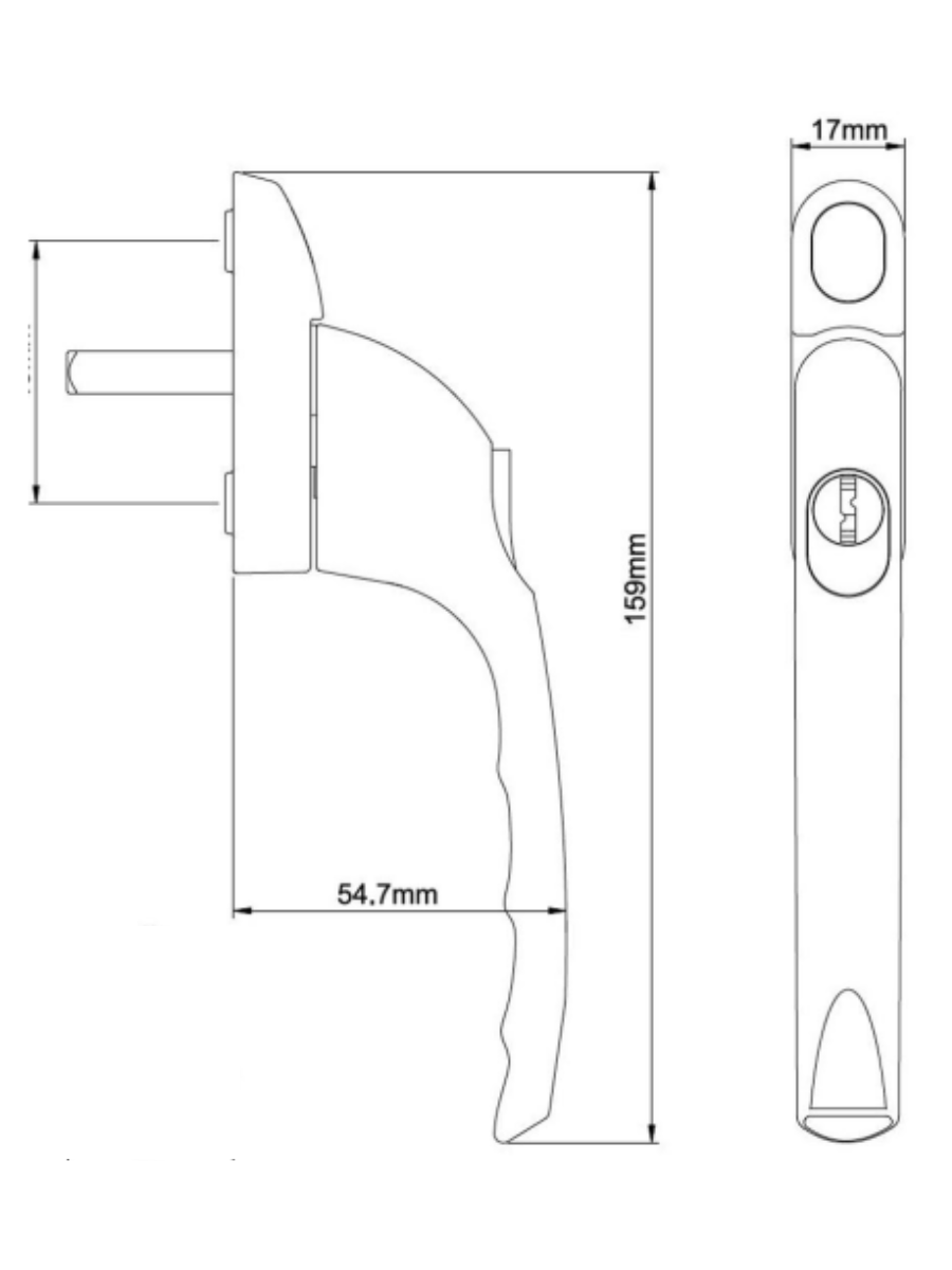 Imperial Espag Window Handle (35mm)
