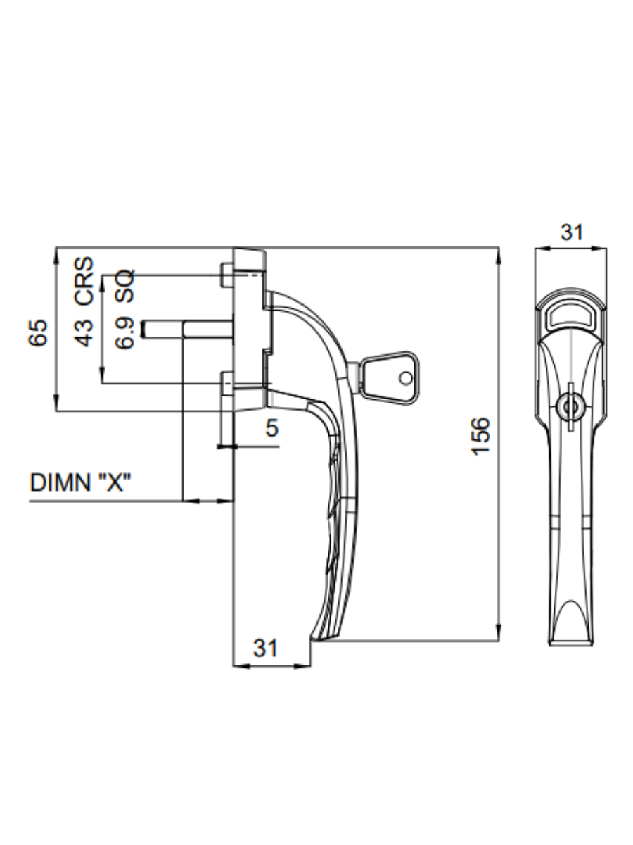 Mundial TBT Window Handle