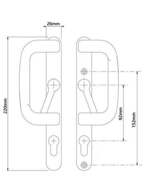 Bombardier Patio Door Handle – Winlock Security