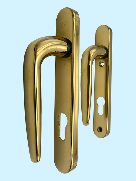 Sparta Stainless Steel Lever/Lever Offset Door Handle (Long Backplate)