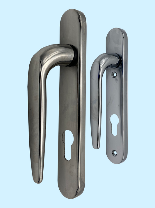 Sparta Stainless Steel Lever/Lever Door Handle (Short Backplate)