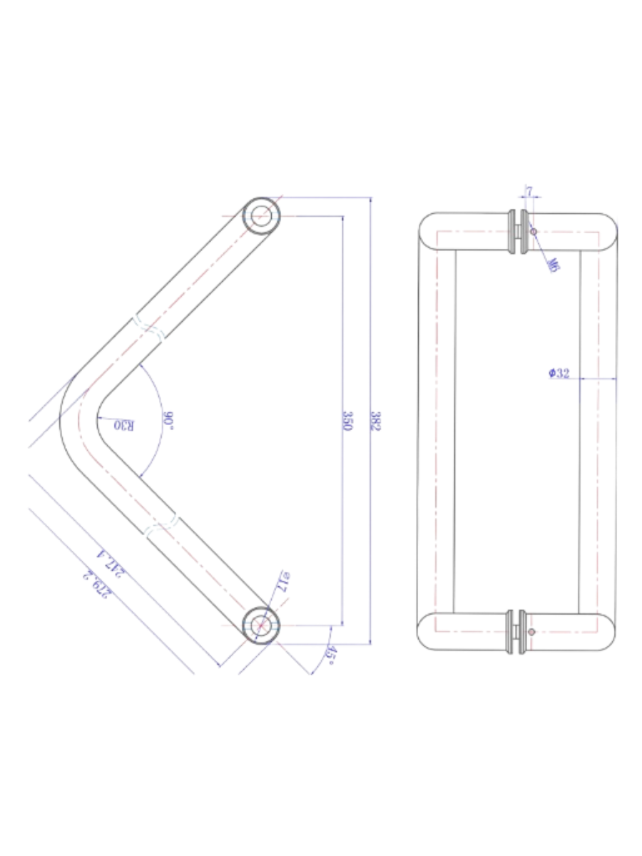 Arrow Head Pull Bar Handle
