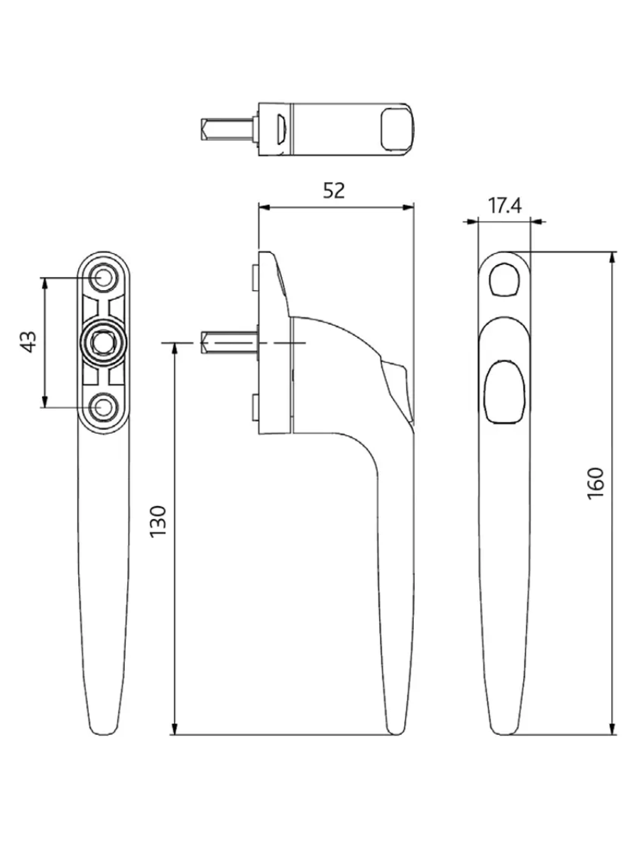 Sparta II Inline Window Handle