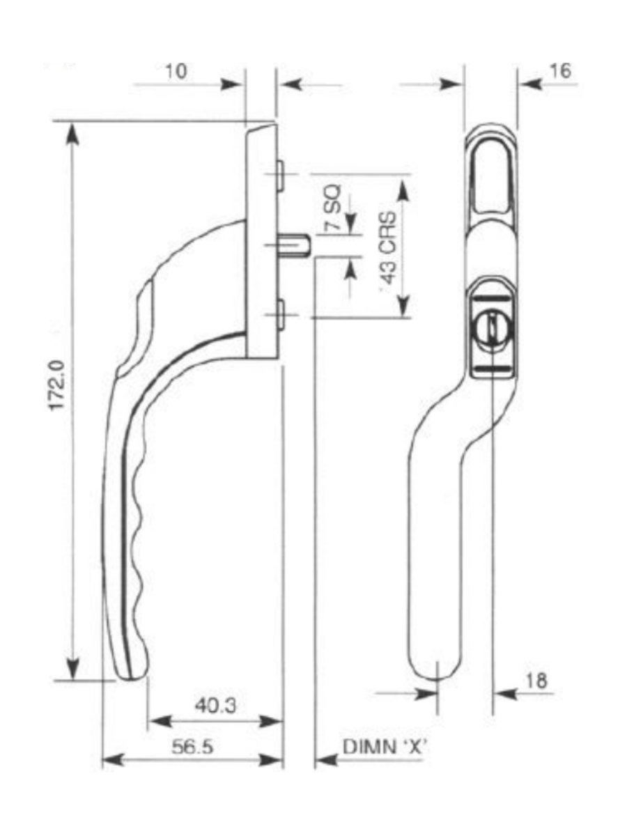Offset Stronghold Window Handle